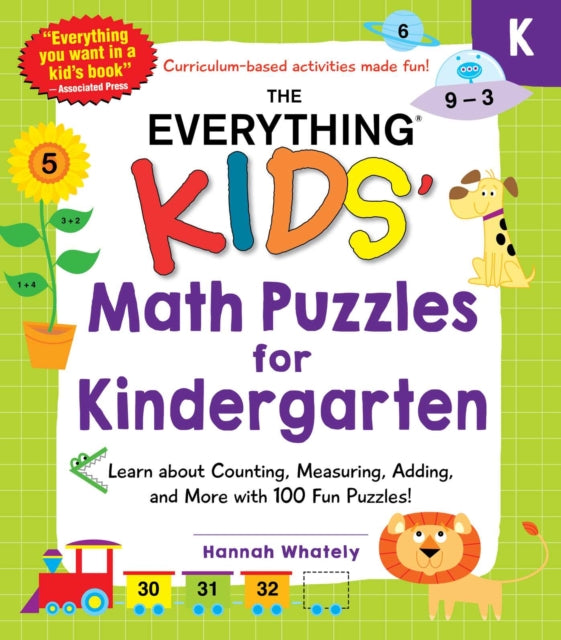 Book cover of: Everything Kids' Math Puzzles for Kindergarten. By: Hannah Whately