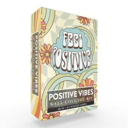 Book cover of: Positive Vibes Wall Collage Kit. By: Adams Media