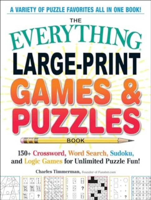 Book cover of: Everything Large-Print Games & Puzzles Book. By: Charles Timmerman