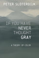 Book cover of: If You Have Never Thought Gray. By: Peter Sloterdijk