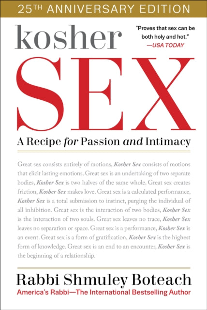Book cover of: Kosher Sex. By: Shmuley Boteach