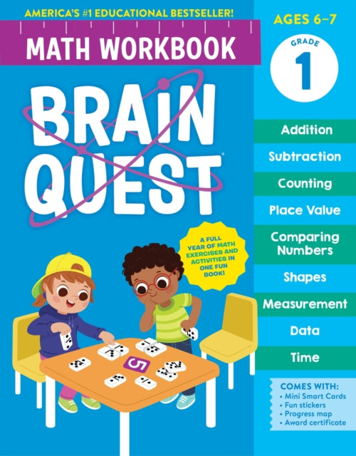 Book cover of: Brain Quest Math Workbook: 1st Grade. By: Workman Publishing