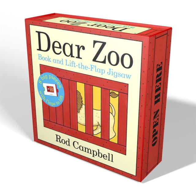 Book cover of: Dear Zoo Book and Lift-the-Flap Jigsaw Puzzle. By: Rod Campbell