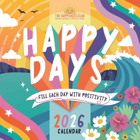 Book cover of: Happiness Club Square Wall Calendar 2026