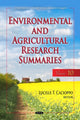Book cover of: Environmental & Agricultural Research Summaries (with Biographical Sketches). By: Lucille T. Cacioppo