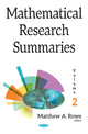 Book cover of: Mathematical Research Summaries (with Biographical Sketches). By: Matthew A. Rowe