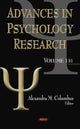 Book cover of: Advances in Psychology Research. By: Alexandra M. Columbus