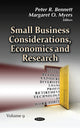 Book cover of: Small Business Considerations, Economics and Research. By: Peter R. Bennett