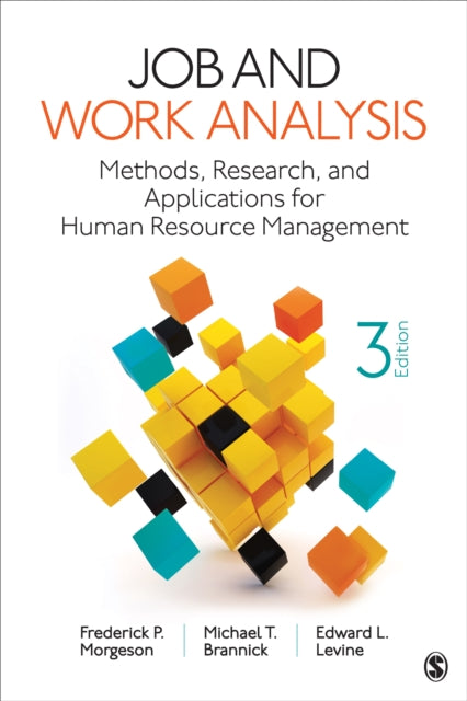 Book cover of: Job and Work Analysis. By: Frederick P. Morgeson