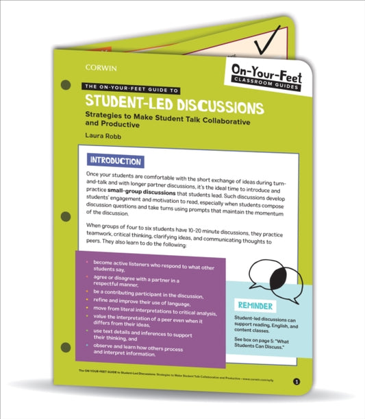 Book cover of: On-Your-Feet Guide to Student-Led Discussions. By: Laura J. Robb