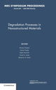 Book cover of: Degradation Processes in Nanostructured Materials: Volume 887. By: Mircea Chipara