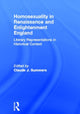 Book cover of: Homosexuality in Renaissance and Enlightenment England. By: Claude J. Summers