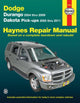 Book cover of: Dodge Durango (2004-2009) & Dakota (2005-2011) pick-ups Haynes Repair Manual (USA)