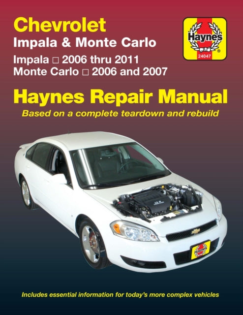 Book cover of: Chevrolet Impala (2006-2011) & Monte Carlo (2006-2007) Haynes Repair Manual (USA)
