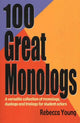 Book cover of: 100 Great Monologs. By: Rebecca Young