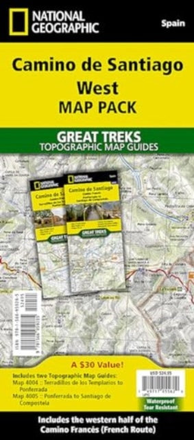 Book cover of: Camino de Santiago - Camino Frances West Map Pack Bundle