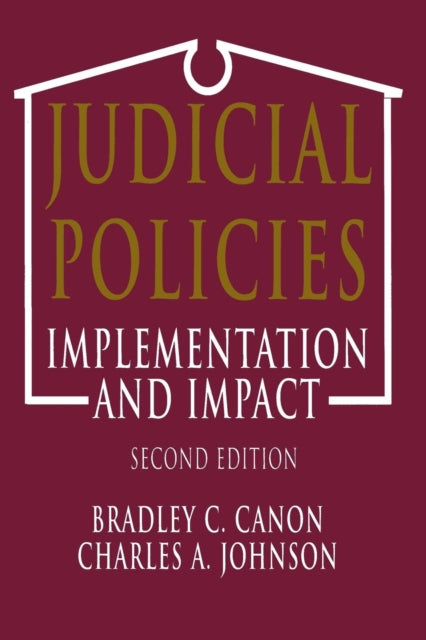 Book cover of: Judicial Policies. By: Bradley C. Canon