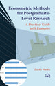 Book cover of: Econometric Methods for Postgraduate-level Research. By: Zeleke Worku