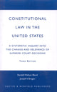 Book cover of: Constitutional Law in the United States. By: Bland Randall Walton