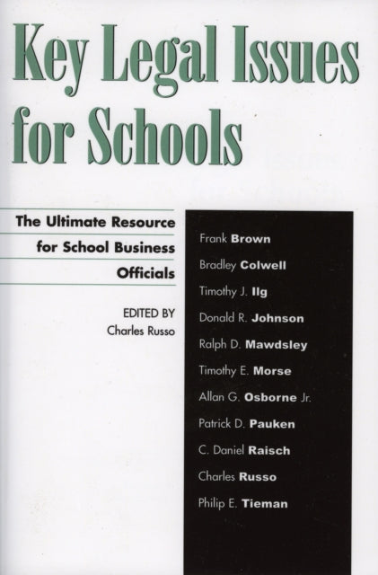 Book cover of: Key Legal Issues for Schools. By: Charles Russo