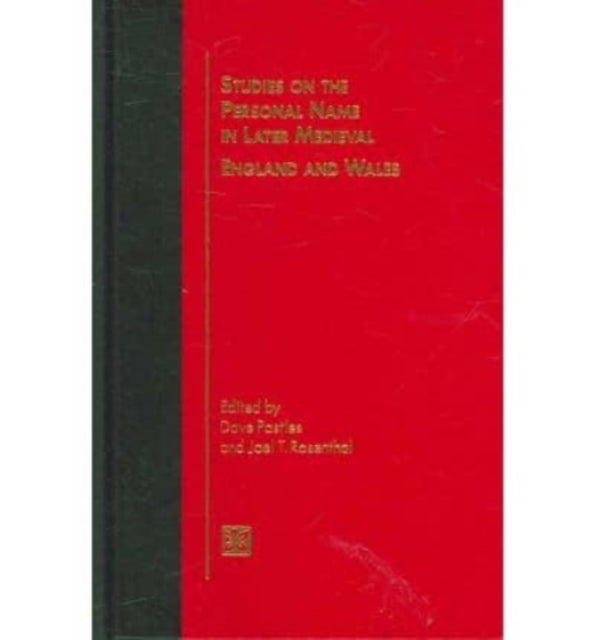Book cover of: Studies on the Personal Name in Later Medieval England and Wales