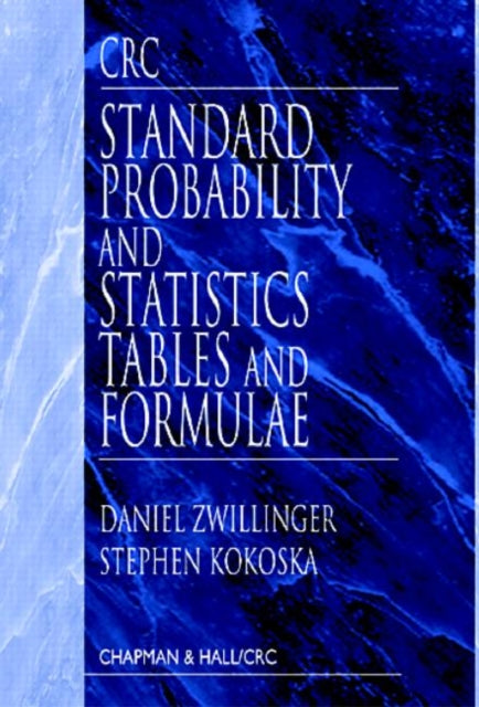 Book cover of: CRC Standard Probability and Statistics Tables and Formulae. By: Daniel Zwillinger