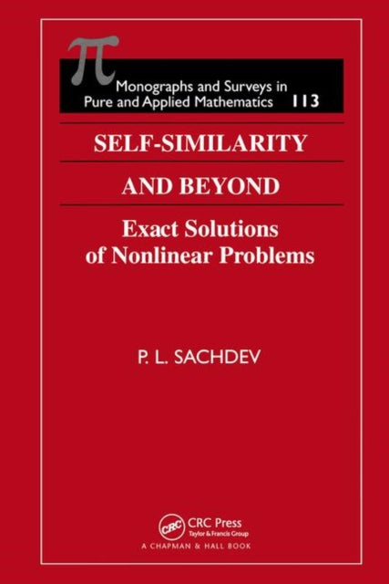 Book cover of: Self-Similarity and Beyond. By: P.L. Sachdev