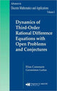 Book cover of: Dynamics of Third-Order Rational Difference Equations with Open Problems and Conjectures. By: Elias Camouzis