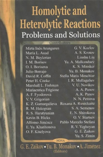Book cover of: Homolytic & Heterolytic Reactions