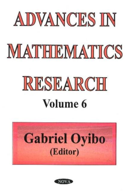 Book cover of: Advances in Mathematics Research. By: Gabriel Oyibo