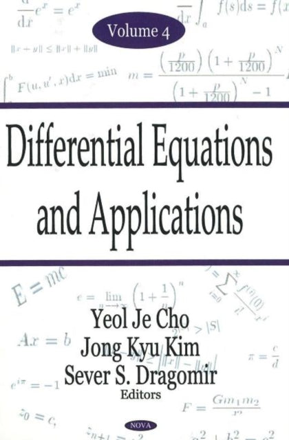 Book cover of: Differential Equations & Applications, Volume 4. By: Yeol Je Cho