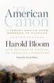 Book cover of: American Canon: Literary Genius from Emerson to Pynchon. By: Harold Bloom