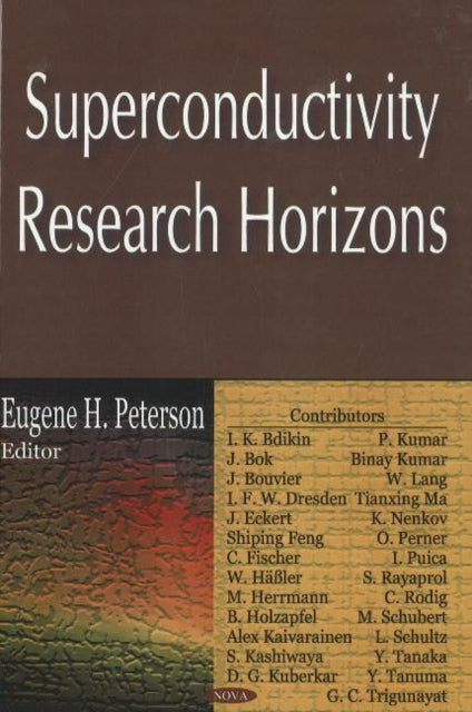Book cover of: Superconductivity Research Horizons. By: Eugene H. Peterson