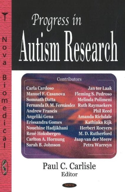 Book cover of: Progress in Autism Research. By: Paul C. Carlisle