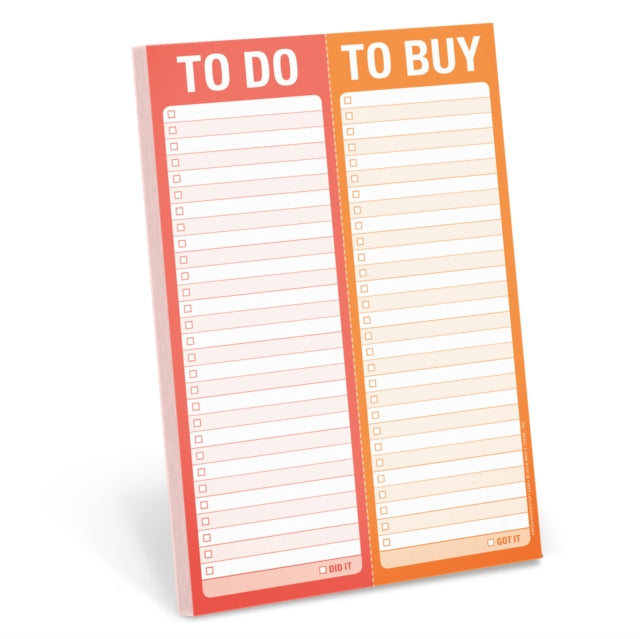 Book cover of: Knock Knock Perforated Pad: To Do/To Buy