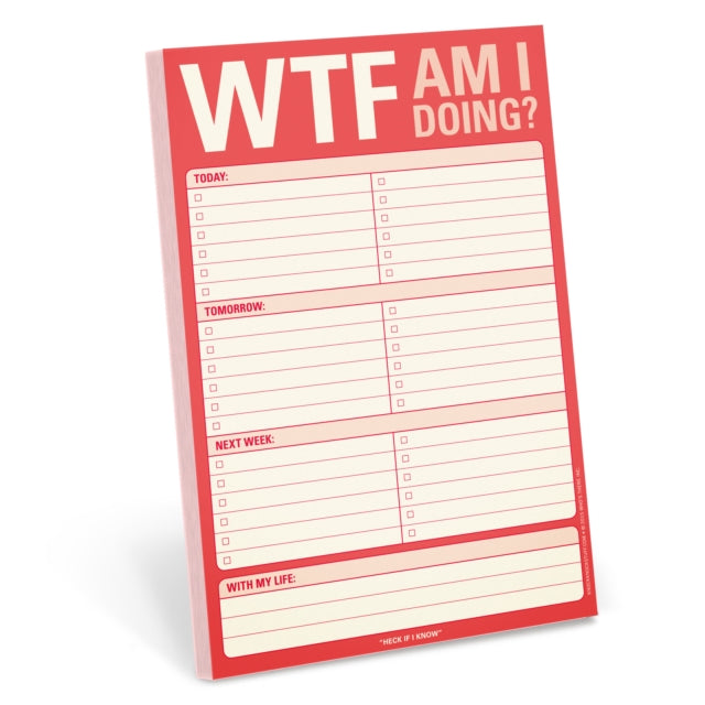 Book cover of: Knock Knock WTF Am I Doing? Pad. By: Knock Knock