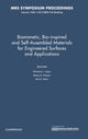 Book cover of: Biomimetic, Bio-inspired and Self-Assembled Materials for Engineered Surfaces and Applications: Volume 1498
