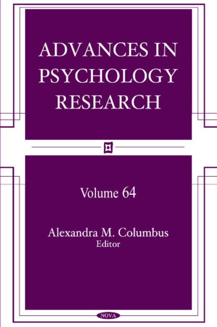 Book cover of: Advances in Psychology Research