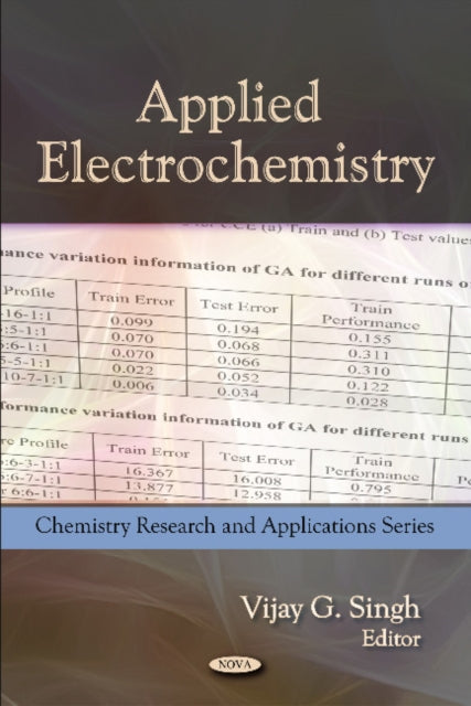 Book cover of: Applied Electrochemistry. By: Vijay G. Singh
