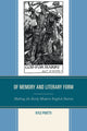 Book cover of: Of Memory and Literary Form. By: Kyle Pivetti