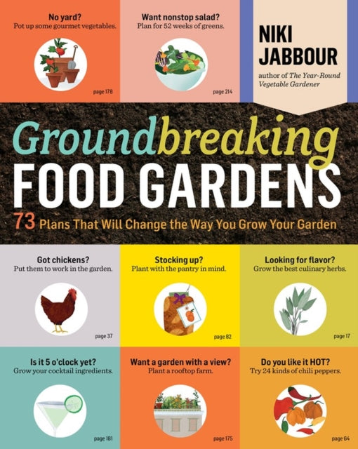 Book cover of: Groundbreaking Food Gardens. By: Niki Jabbour