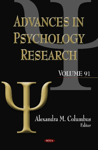 Book cover of: Advances in Psychology Research. By: Alexandra M. Columbus