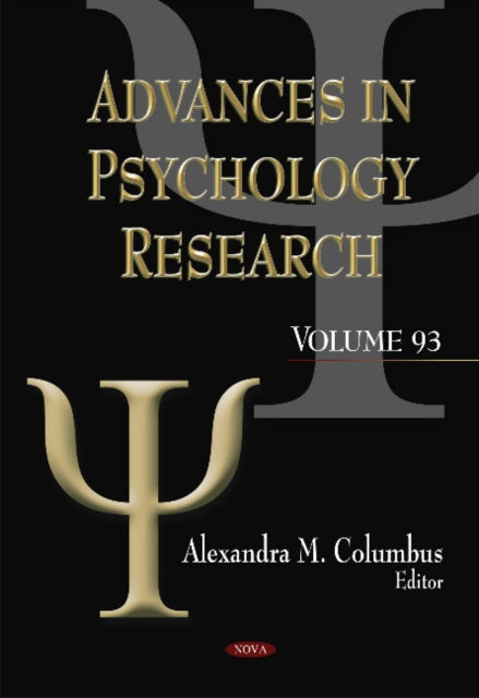 Book cover of: Advances in Psychology Research. By: Alexandra M. Columbus