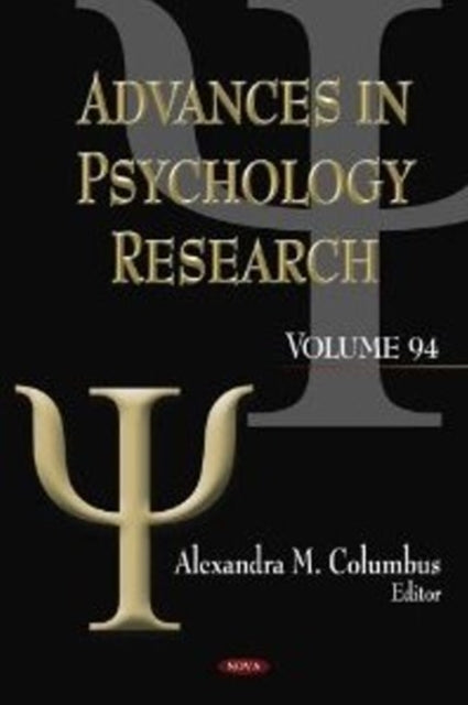 Book cover of: Advances in Psychology Research. By: Alexandra M. Columbus