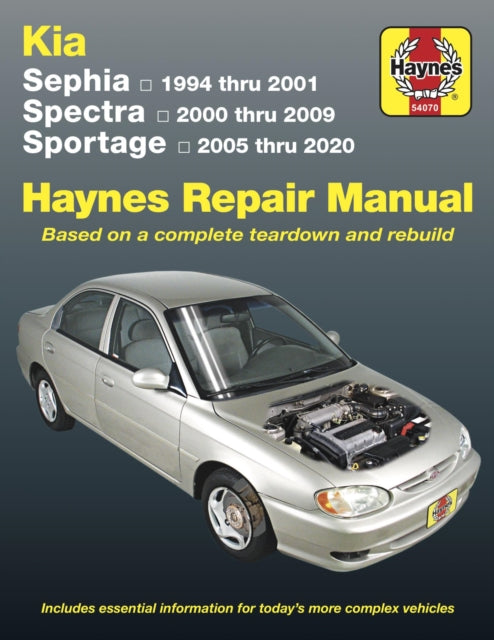 Book cover of: Kia Sephia, Spectra & Sportage covering Sephia (94-01), Spectra (00-09) & Sportage (05-20). By: Editors of Haynes Manuals