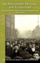 Book cover of: On Philosophy, History, and Literature. By: Rudolf Steiner