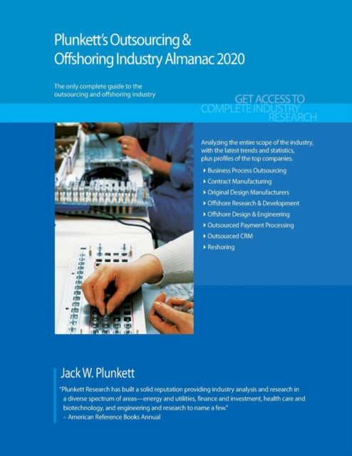 Book cover of: Plunkett's Outsourcing & Offshoring Industry Almanac 2020. By: Jack W. Plunkett
