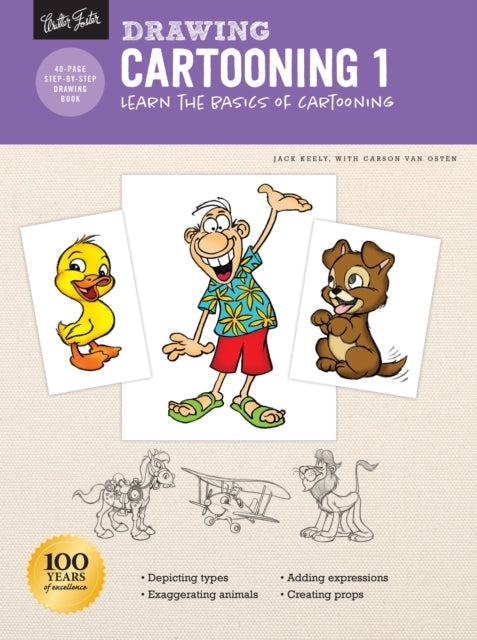 Book cover of: Drawing: Cartooning 1. By: Jack Keely