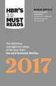 Book cover of: HBR's 10 Must Reads 2017. By: Harvard Business Review