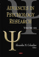 Book cover of: Advances in Psychology Research. By: Alexandra M. Columbus